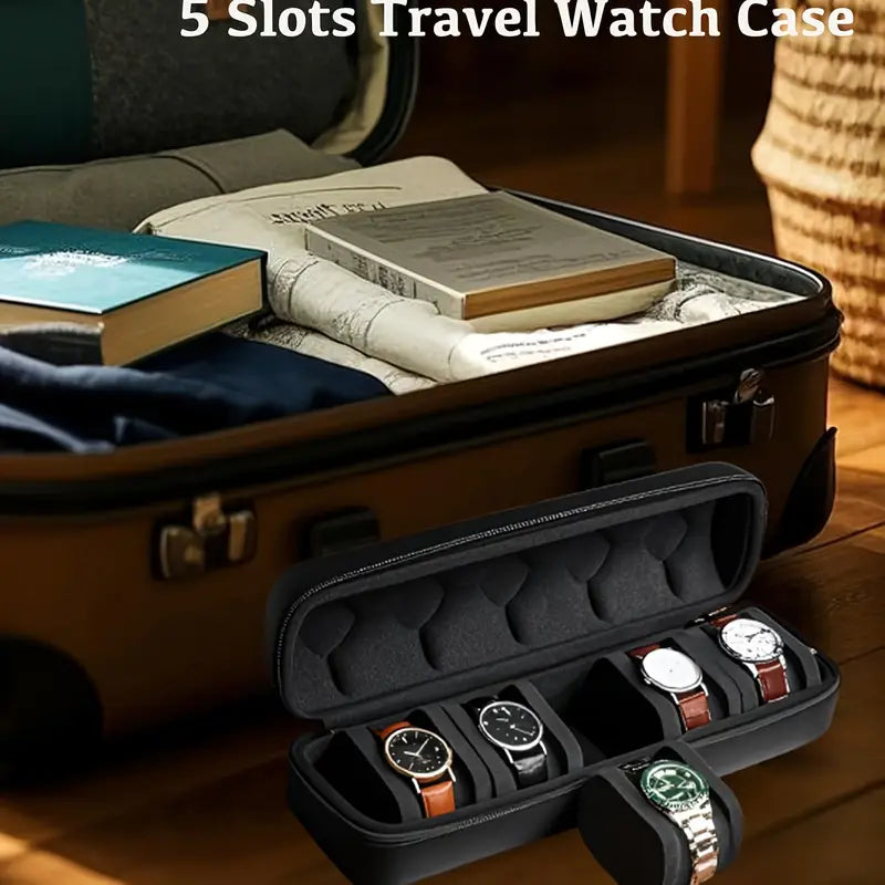 5 Slots Hard Watch Travel Case