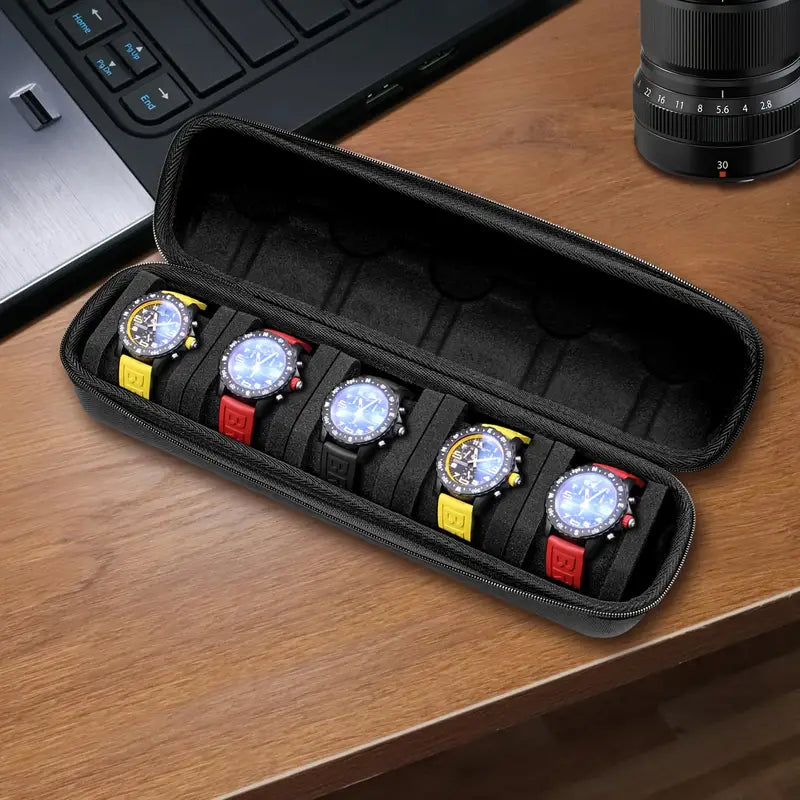 5 Slots Hard Watch Travel Case